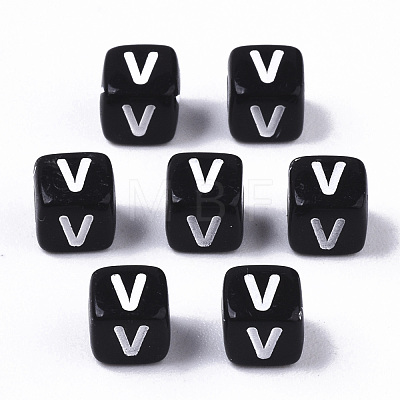 Opaque Acrylic Beads SACR-N002-01V-1