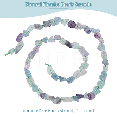 Olycraft 1 Strand Raw Rough Natural Fluorite Beads Strands G-OC0004-83-1