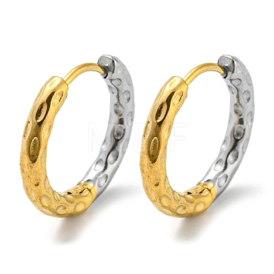 Two Tone 304 Stainless Steel Hoop Earrings for Women EJEW-Q790-01B-1