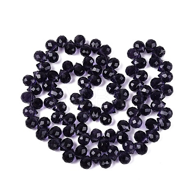 Transparent Glass Beads Strands GLAA-Q116-01A-B20-1