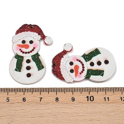 Christmas Themes Opaque Printed Acrylic Pendants LS-OACR-B037-02-1
