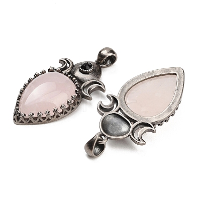 Natural Rose Quartz Pendants GG-CBACC2B-05AS-04-1