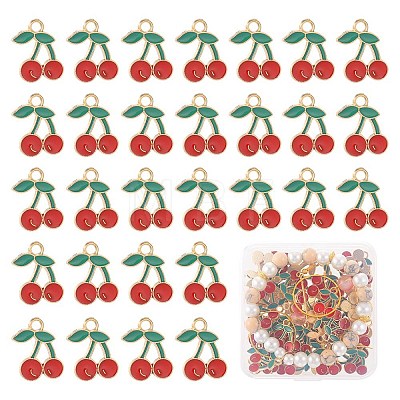 60Pcs Alloy Enamel Pendants ENAM-SC0003-86-1