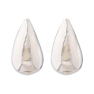 Teardrop Brass Stud Earrings EJEW-Q015-20A-P-1