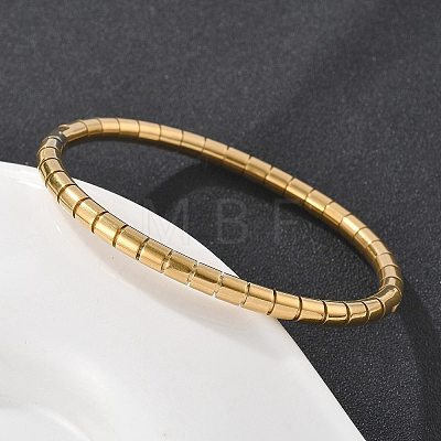 Texture 304 Stainless Steel Bangles for Women BJEW-Z092-14G-1