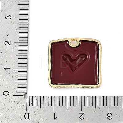 Rack Plating Alloy Enamel Pendants PALLOY-P309-04G-03-1