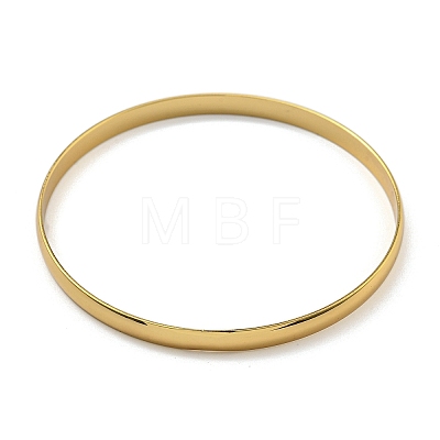 7Pcs PVD Vacuum Plating 202 Stainless Steel Plain Flat Ring Bangle Sets BJEW-M317-14A-G-1