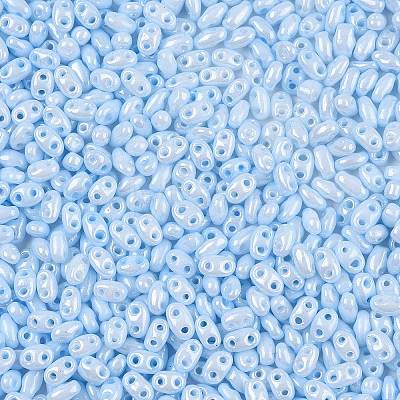 Opaque Colours Luster Glass Seed Beads SEED-T006-02B-1