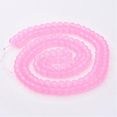 Transparent Glass Bead Strands X-GLAA-S031-6mm-20-1