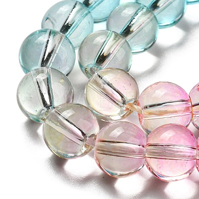 Dyed & Heated Synthetic Quartz Beads Strands G-P502-01B-04-1