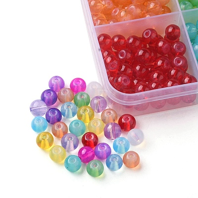 750Pcs 15 Colors Baking Painted Glass Beads Strands DGLA-YW0001-09-1