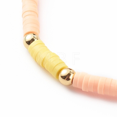 Handmade Polymer Clay Heishi Beaded Stretch Bracelets BJEW-JB06142-05-1