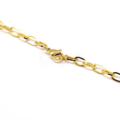 304 Stainless Steel Cable Chain Necklace Making STAS-A028-N091G-1