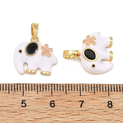 Brass Enamel Pendants KK-T001-04G-1