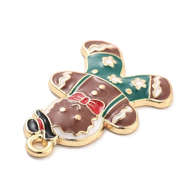 Christmas Theme Alloy Enamel Pendants X-ENAM-D060-04D-1