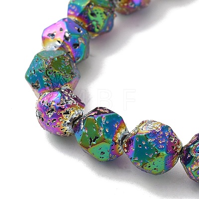 Blaking Painted Natural Lava Rock Beads Strands G-B086-A01-01B-1