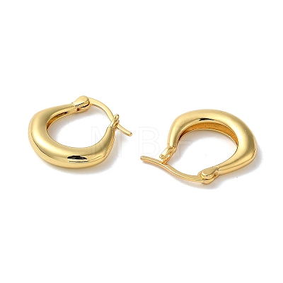 Rack Plating Brass Hoop Earrings for Women EJEW-L224-74G-1