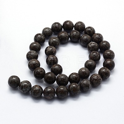 Natural Snowflake Obsidian Beads Strands G-I199-01-8mm-1