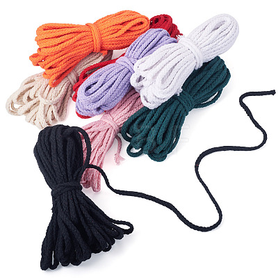 8 Skeins 8 Colors Braided Cotton String Threads for Crafts Knitting Making OCOR-TA0003-56-1