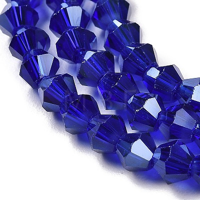 Transparent Electroplate Glass Beads Strands EGLA-A039-T3mm-B06-1