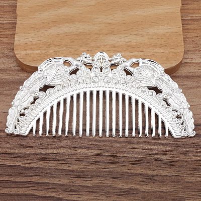 Double Phoenix Alloy Hair Comb Finding PW-WG3768C-01-1