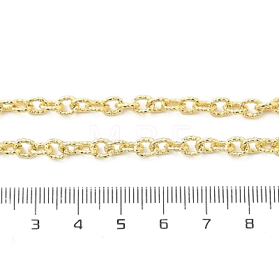 Brass Textured Cable Chain Necklaces NJEW-A042-12G-01-1