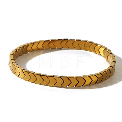 Synthetic Non-magnetic Hematite Beads Stretch Bracelets for Men LS-RT8592-1