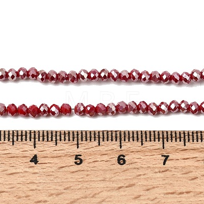Electroplate Glass Beads Strands GLAA-F078-FR07-1