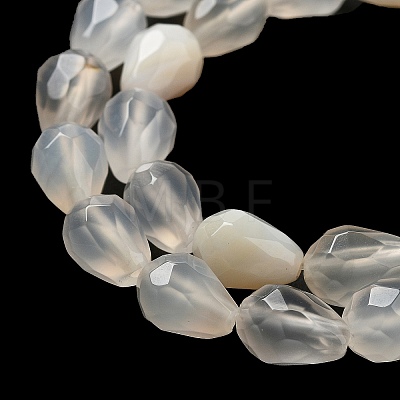 Natural White Agate Beads Strands G-P520-B03-01-1