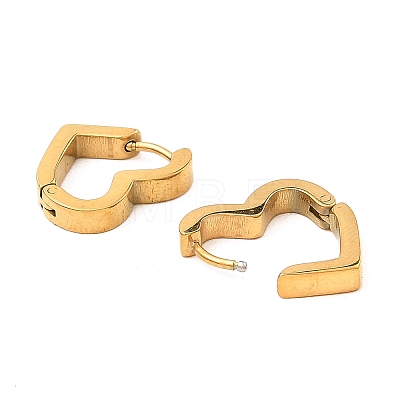 304 Stainless Steel Heart Hoop Earrings for Women EJEW-E291-15G-1