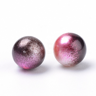 Rainbow Acrylic Imitation Pearl Beads OACR-R065-6mm-A12-1