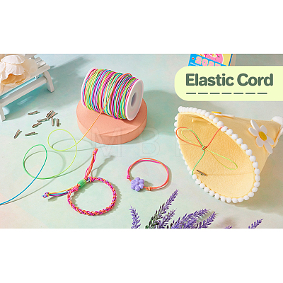 Craftdady 1 Roll Round Polyester Elastic Cord DIY-CD0001-47-1