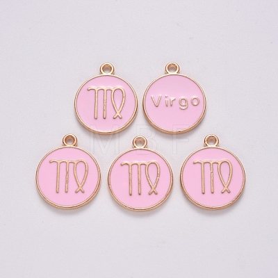 Alloy Enamel Pendants X-ENAM-S124-01B-09B-1