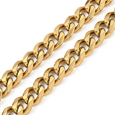 Vacuum Plating 201 Stainless Steel Curb Chain Necklaces NJEW-Q336-11B-G-1