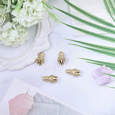 4Pcs Brass Cord Ends KK-CA0003-73A-1