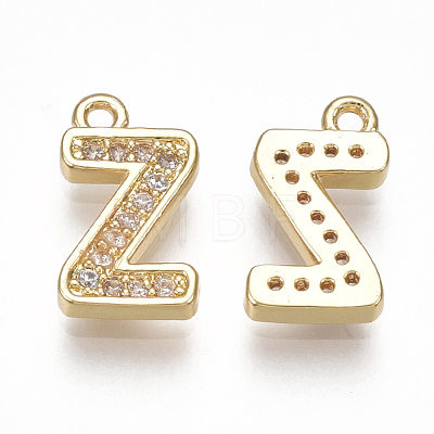 Brass Cubic Zirconia Charms KK-S348-330Z-1