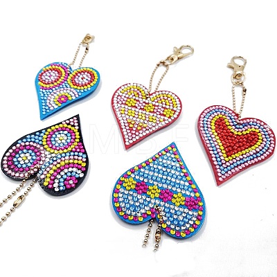 DIY Diamond Painting Keychain Kits DIAM-PW0010-68-08-1