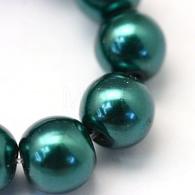 Baking Painted Pearlized Glass Pearl Round Bead Strands HY-Q003-10mm-79-1