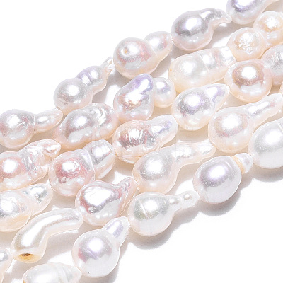 Natural Baroque Pearl Keshi Pearl Beads Strands PEAR-S020-F10-02-1