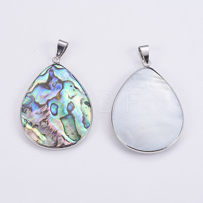 Abalone Shell/Paua Shell Pendants SSHEL-L008-20P-1