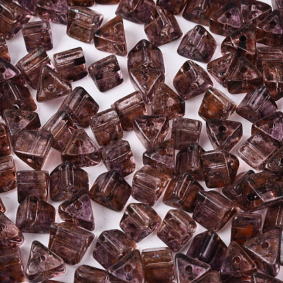 Picasso Transparent Glass Beads SEED-Q039-02H-1