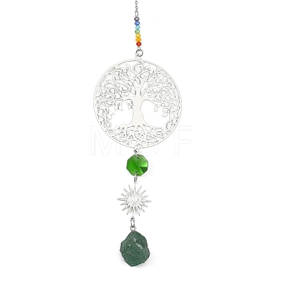 201 Stainless Steel Tree of Life Suncatcher HJEW-JM04875-02-1