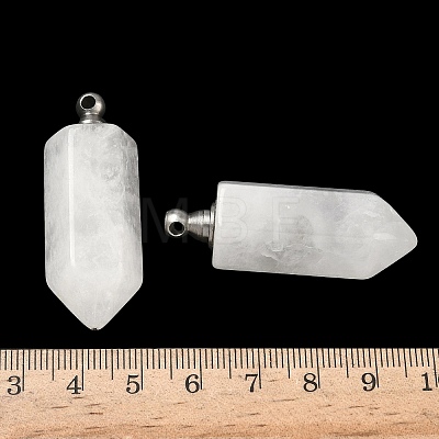 Natural & Synthetic Mixed Gemstone Perfume Bottle Pendants G-H332-09P-1