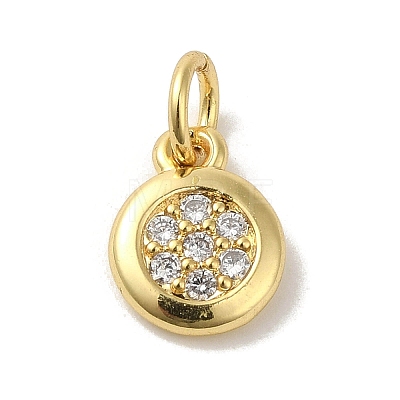 Brass Micro Pave Cubic Zirconia Charms KK-M283-25F-01-1