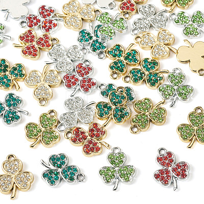 32Pcs 8 Styles Alloy Rhinestone Pendants ALRI-TA0001-45-1