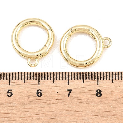 Brass Spring Gate Rings KK-P353-16G-1
