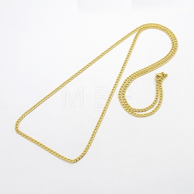 304 Stainless Steel Curb Chain Necklaces STAS-O037-95-1