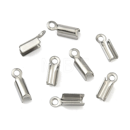 Tarnish Resistant 304 Stainless Steel Folding Crimp Ends X-STAS-R063-28-1