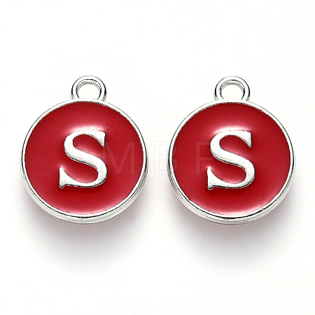 Platinum Plated Alloy Enamel Charms LS-X-ENAM-S118-03S-P-1