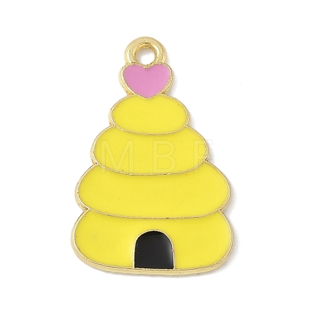 Bees Theme Alloy Enamel Pandants FIND-M083-06H-G-1